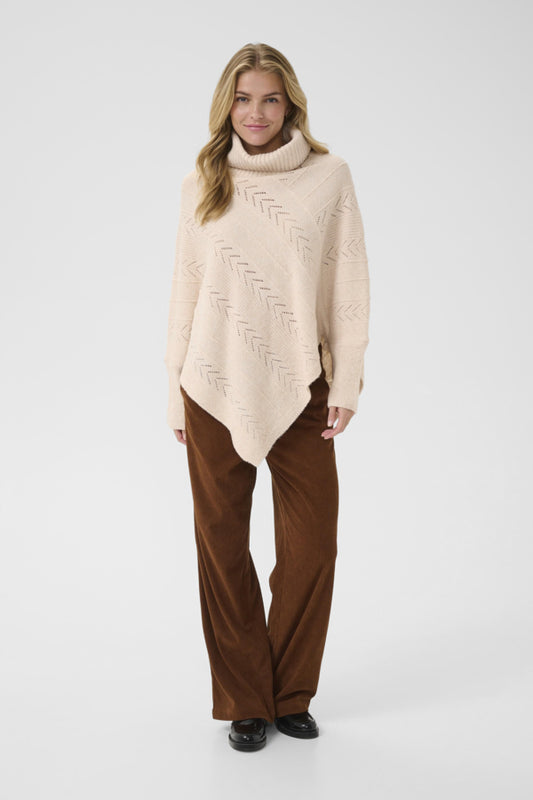 Poncho Holiday Col Roulé.