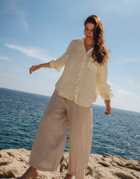 Pantalon court à jambes larges Sofia| Plusieur couleurs