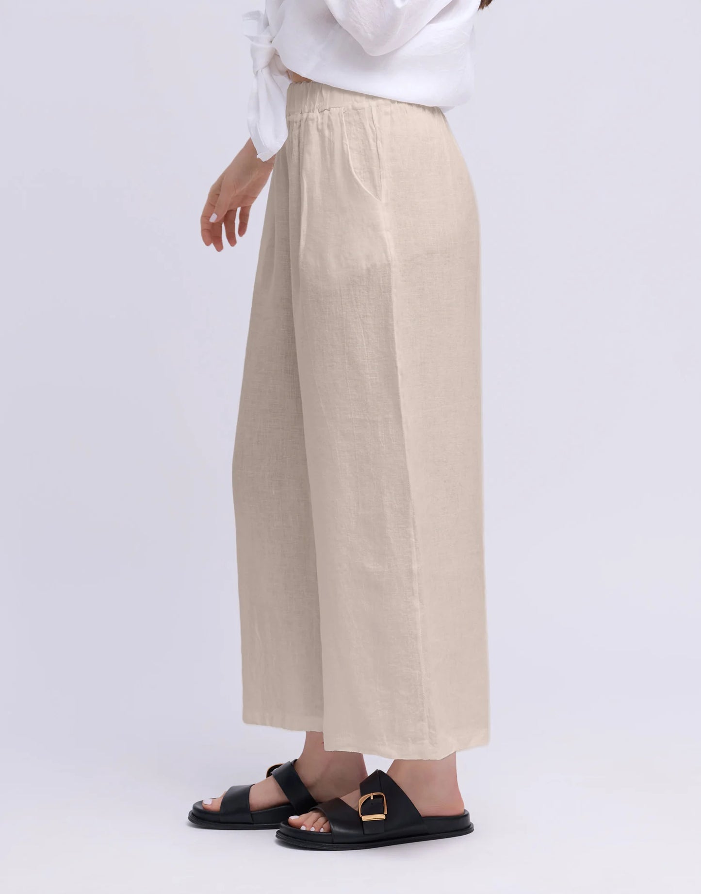 Pantalon court à jambes larges Sofia| Plusieur couleurs