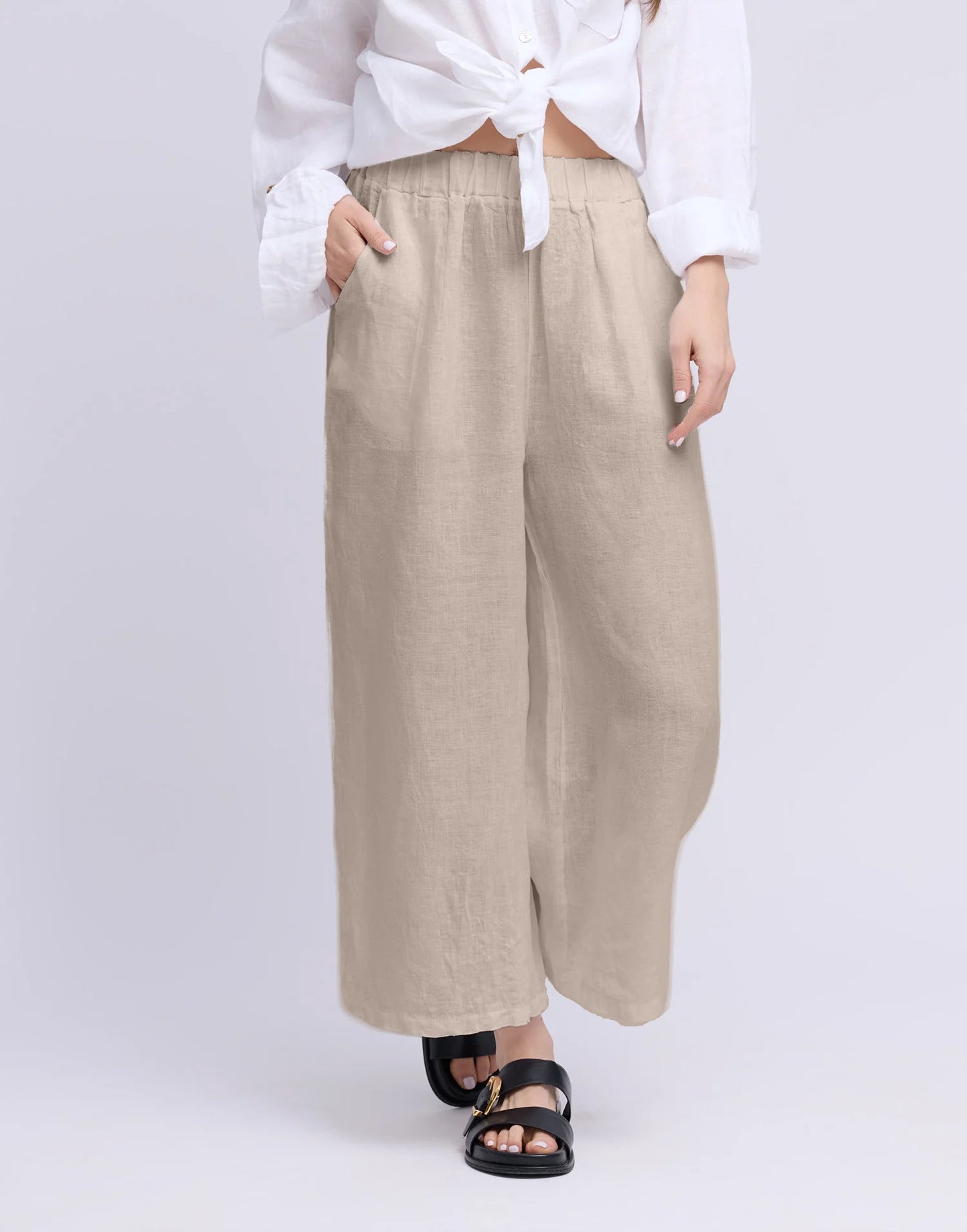Pantalon court à jambes larges Sofia| Plusieur couleurs