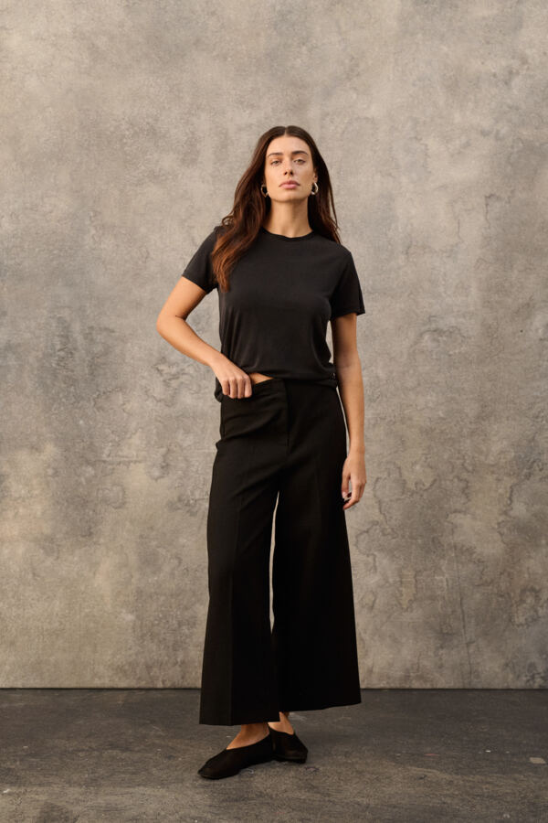 Pantalon Corinne| ample jambe courte
