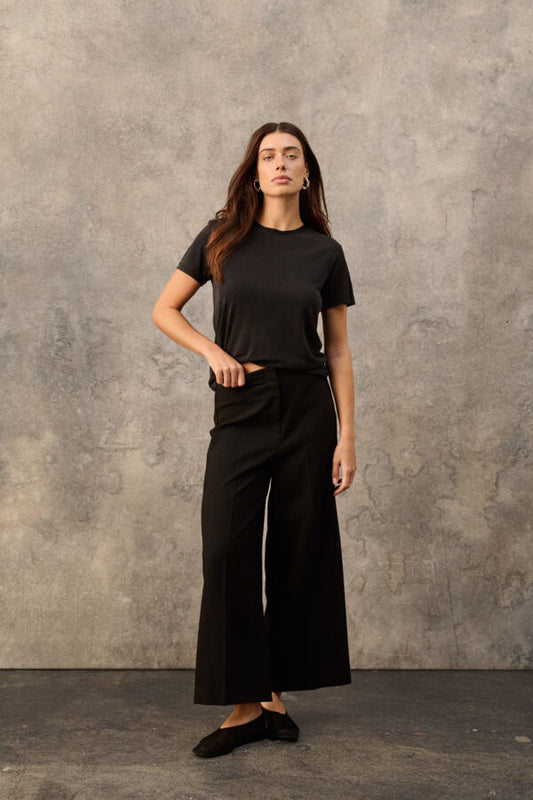 Pantalon Corinne| ample jambe courte