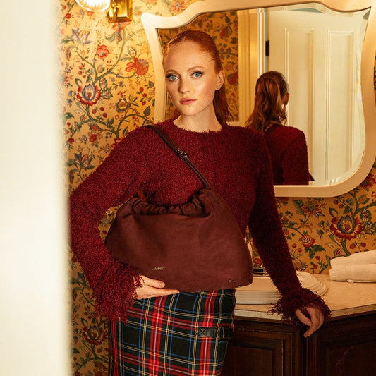 Le Lara - Sac à main en suède vegan| Plusieurs couleurs